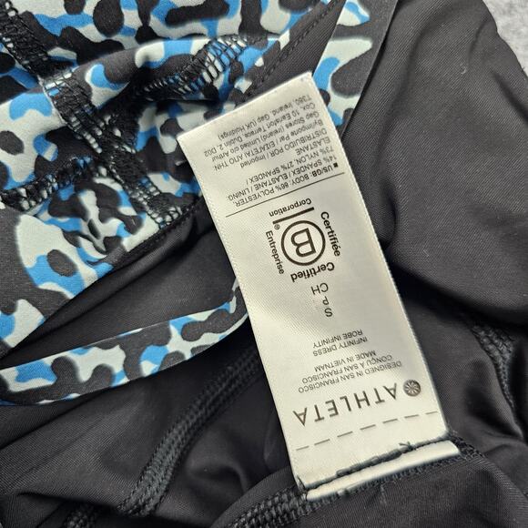 Athleta Infinity Dress Womens Small Blue Leopard Print Built-In Shorts Athletic - Picture 6 of 7